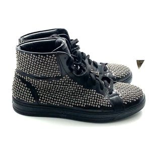 Prada studded spazzolato leather men’s shoes